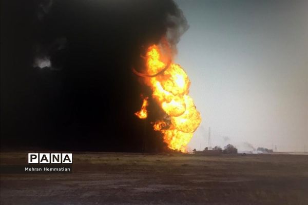 انفجار خط لوله نفت امیدیه -اهواز