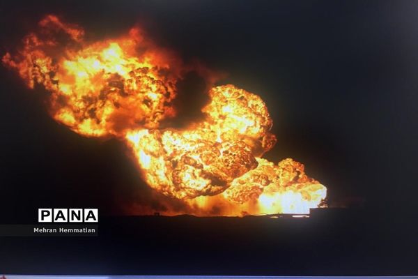 انفجار خط لوله نفت امیدیه -اهواز