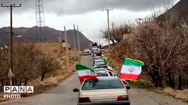 رژه خودرویی در روستای علی آباد پیشکوه