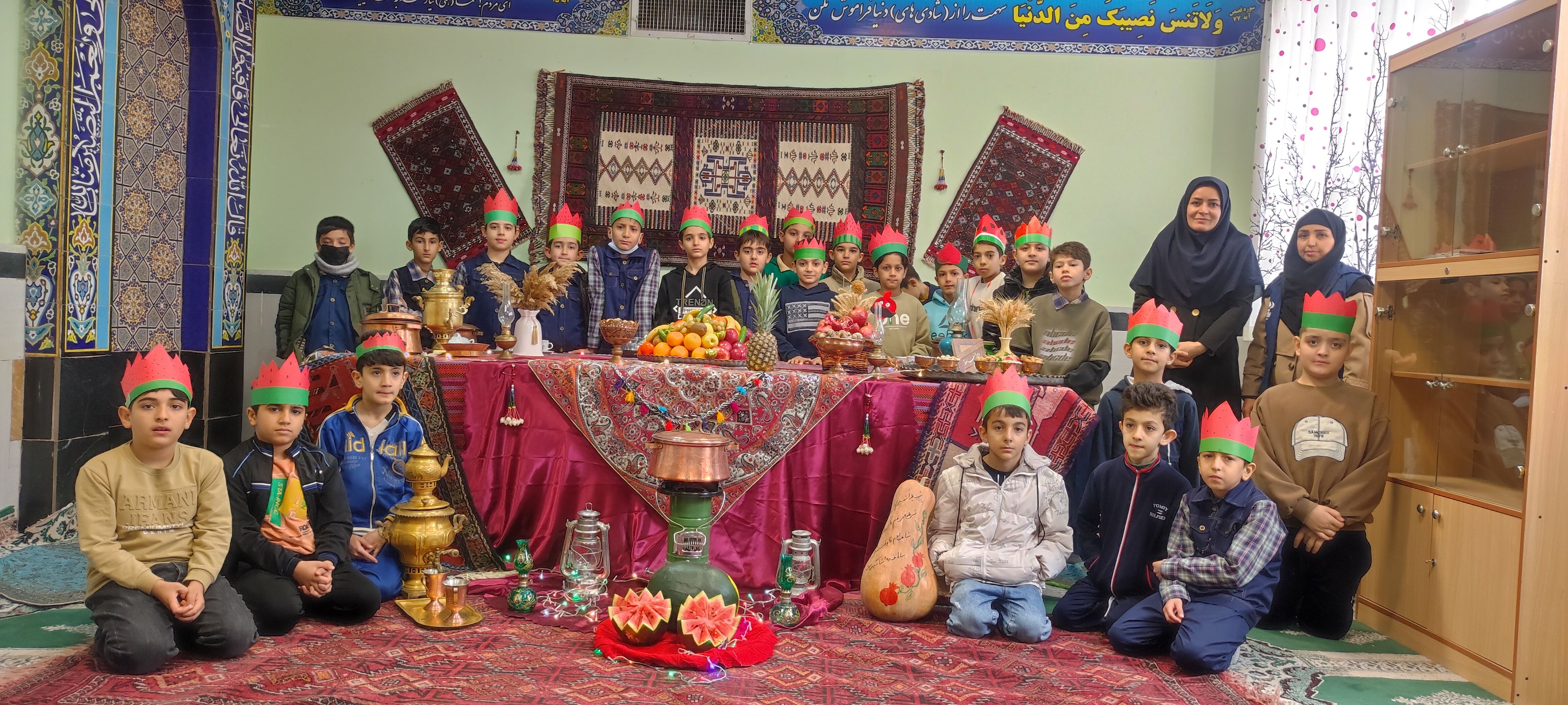 جشن یلدایی در مدرسه شهدای فرهنگی شهرستان شیروان