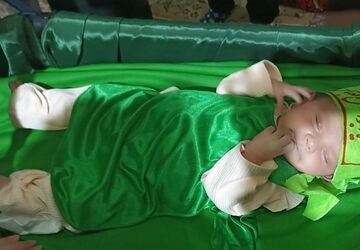مراسم سوگواری حضرت علی اصغر (ع) در حسینیه علی اکبری روستای سرحوضک 