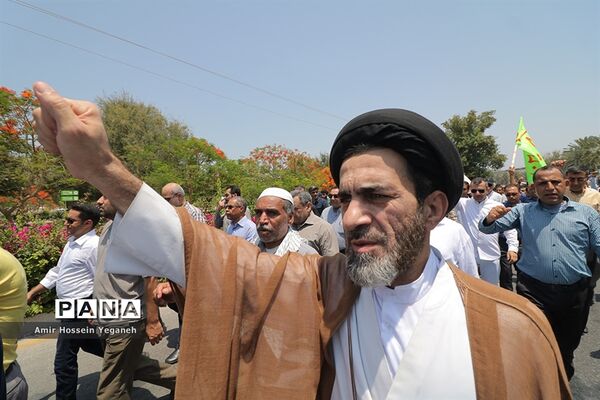 راهپیمایی روز قدس در جزیره کیش