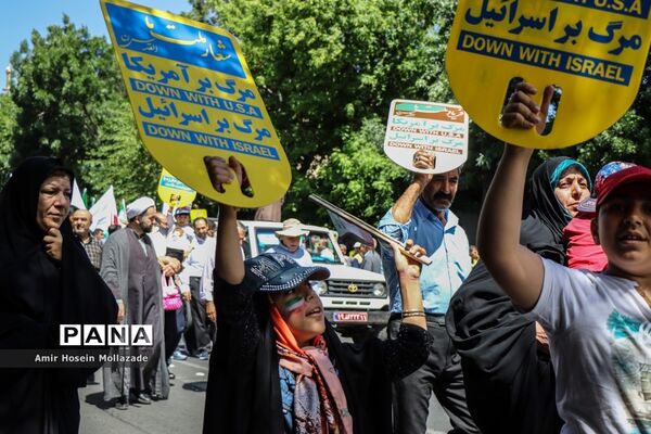 حضور کودکان در راهپیمایی روز قدس