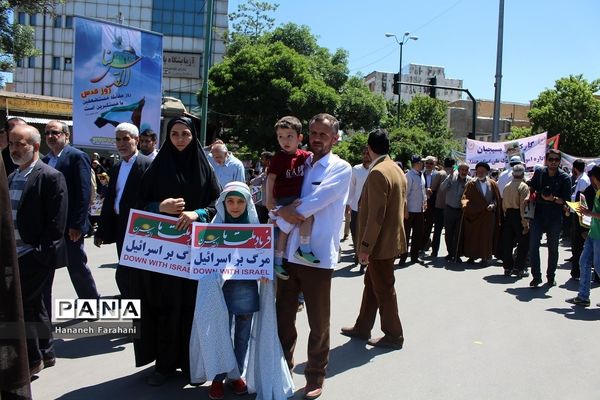 حضور پر شور مردم  استان همدان در راهپیمایی روز قدس