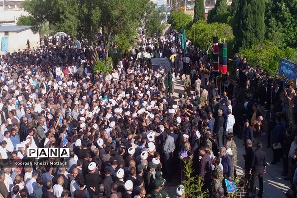 مراسم تشییع پیکر امام جمعه شهرستان کازرون