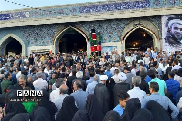 مراسم تشییع پیکر امام جمعه شهرستان کازرون