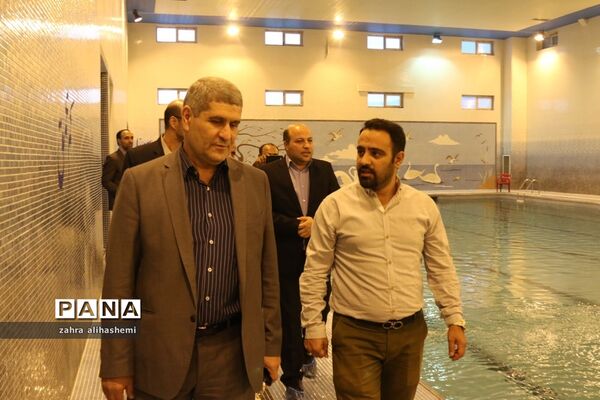 افتتاحیه استخر و سونای اندیشه در منطقه 7 تهران