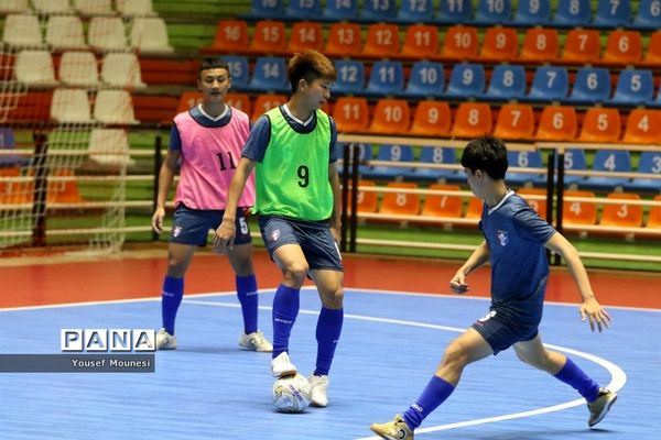 تمرین رسمی تیم‌های شرکت کننده در مسابقات فوتسال قهرمانی زیر ۲۰سال آسیا