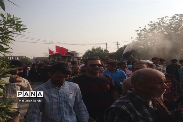 مراسم تشیع پیکر دو شهید گمنام دفاع مقدس درتیرور میناب
