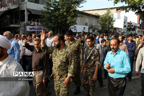 راهپیمایی هفته عفاف و حجاب در قائمشهر