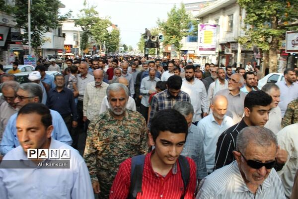 راهپیمایی هفته عفاف و حجاب در قائمشهر