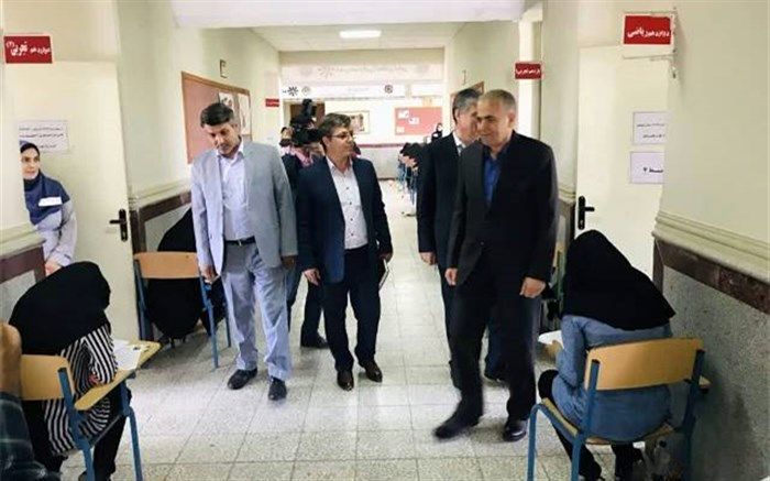 بازدید استاندار و مدیر کل آموزش و پرورش استان زنجان از روند برگزاری آزمون سراسری سال 98 در شهرستان ابهر