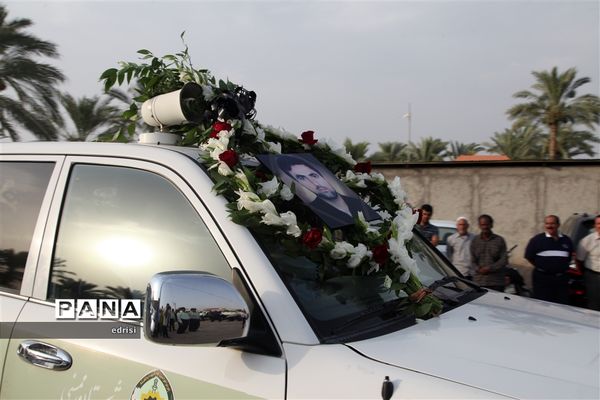 وداع باشکوه با پیکرسرهنگ شهیدعباس بهروزی درخِشت