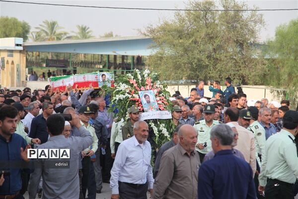 وداع باشکوه با پیکرسرهنگ شهیدعباس بهروزی درخِشت