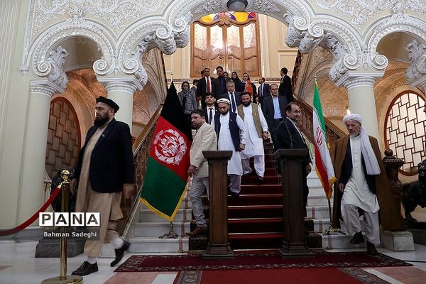 دیدار و کنفرانس خبری رؤسای مجالس ایران و افغانستان