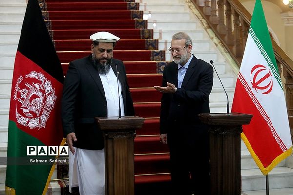 دیدار و کنفرانس خبری رؤسای مجالس ایران و افغانستان