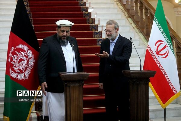 دیدار و کنفرانس خبری رؤسای مجالس ایران و افغانستان