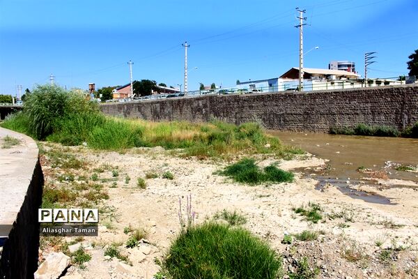 وضعیت بستر رودخانه شهرچای ارومیه