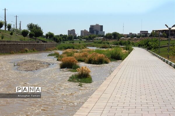 وضعیت بستر رودخانه شهرچای ارومیه