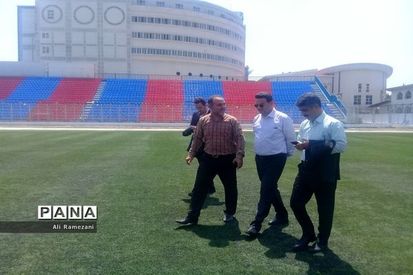 بازدید مدیرکل ورزش و جوانان مازندران از ورزشگاه وطنی قائم شهر