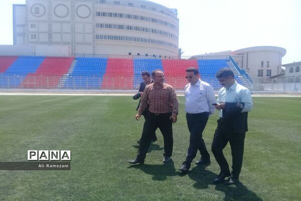 بازدید مدیرکل ورزش و جوانان مازندران از ورزشگاه وطنی قائم شهر