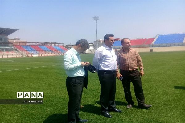 بازدید مدیرکل ورزش و جوانان مازندران از ورزشگاه وطنی قائم شهر