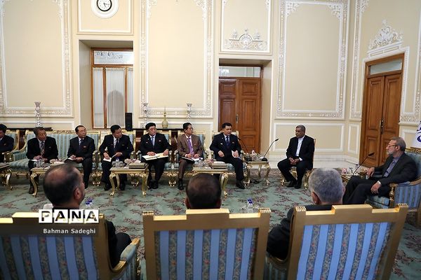 دیدار معاون رئیس مجمع عالی خلق کره شمالی با علی لاریجانی