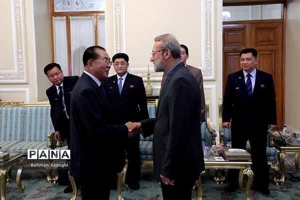 دیدار معاون رئیس مجمع عالی خلق کره شمالی با علی لاریجانی