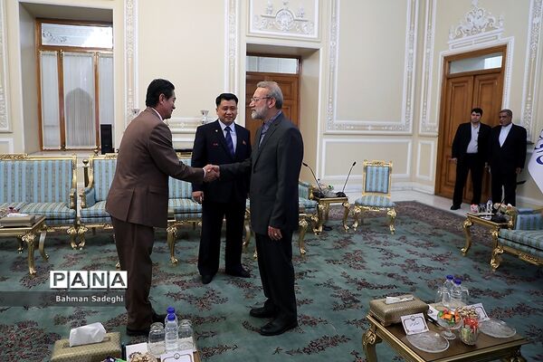 دیدار معاون رئیس مجمع عالی خلق کره شمالی با علی لاریجانی