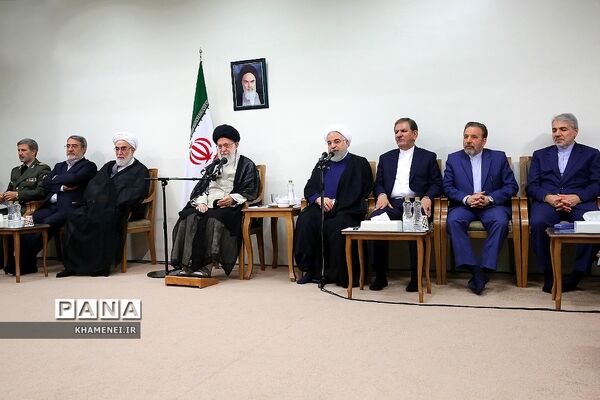 دیدار رئیس‌جمهوری و اعضای هیئت دولت با رهبر معظم انقلاب