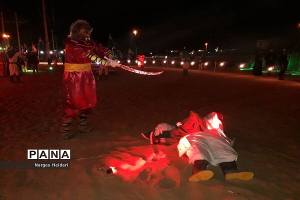 آیین نمادین واقعه عاشورا در هیئت زینبیه شهرک خودیاری شهرستان امیدیه