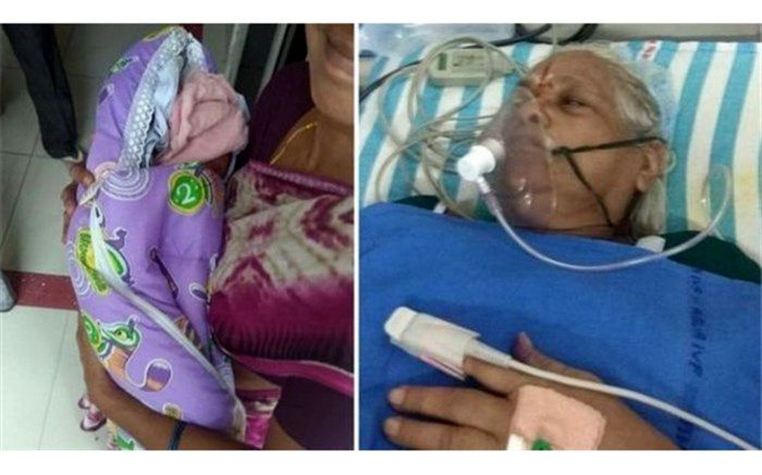 زنی ۷۳ ساله در هند دوقلو زایید + تصویر