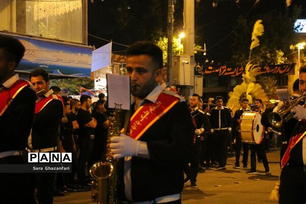 عزاداری شب هفتم ماه محرم در هیات‌های عزاداری ساری