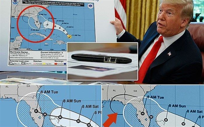 سرسختی ترامپ در دفاع از ادعاهایش درخصوص طوفان آمریکا