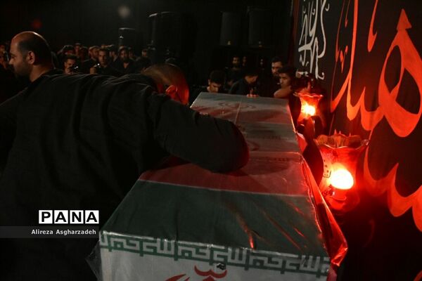 وداع با پیکر شهید رضاعلی ابراهیم‌نژاد در بابلسر