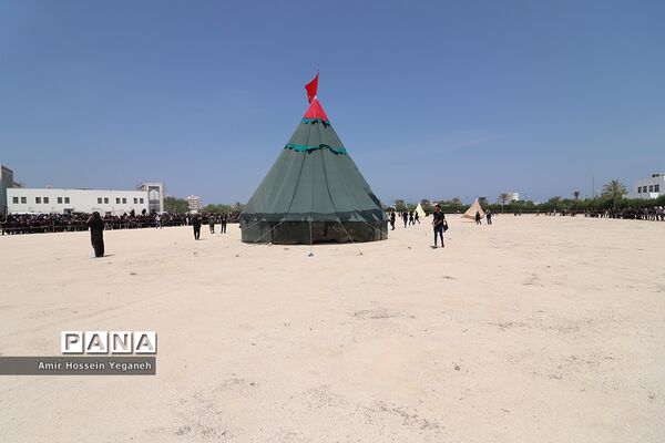 مراسم تعزیه و خیمه سوزان ظهر عاشورا در کیش