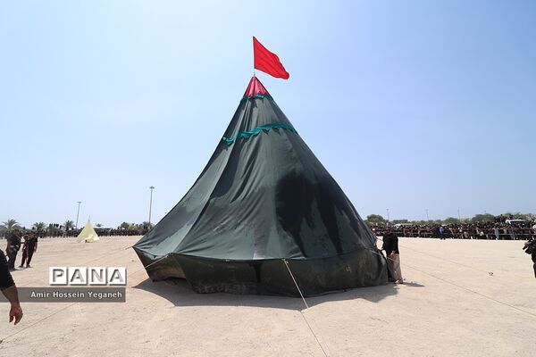 مراسم تعزیه و خیمه سوزان ظهر عاشورا در کیش