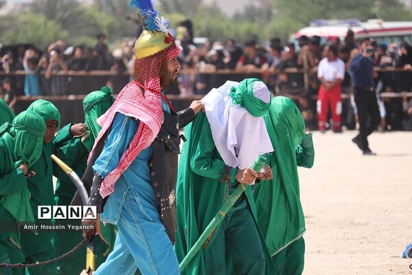 مراسم تعزیه و خیمه سوزان ظهر عاشورا در کیش