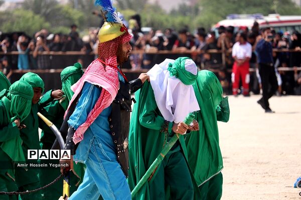 مراسم تعزیه و خیمه سوزان ظهر عاشورا در کیش