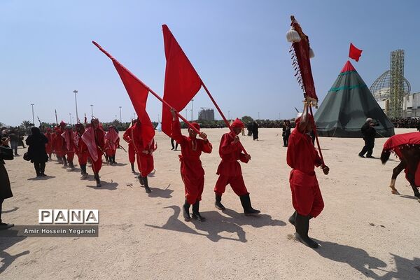 مراسم تعزیه و خیمه سوزان ظهر عاشورا در کیش