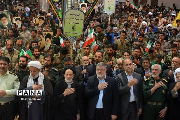 مراسم لبیک یا خامنه‌ای در شهرستان بیرجند