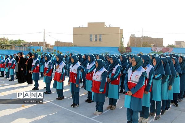 صبحگاه مشترک تشکیلات دانش‌آموزی در یزد