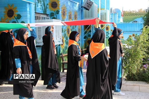 صبحگاه مشترک تشکیلات دانش‌آموزی در یزد