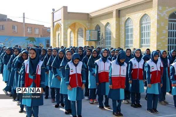 صبحگاه مشترک تشکیلات دانش‌آموزی در یزد