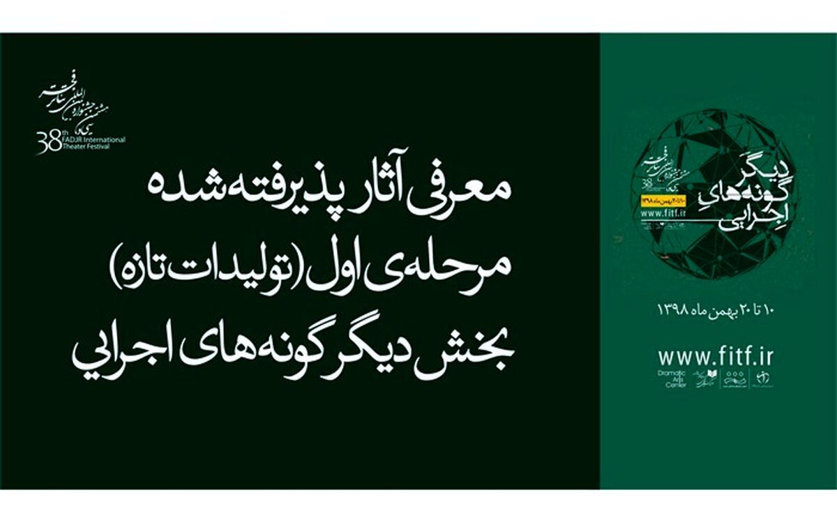 نتایج مرحله اول انتخاب ایده‌ بخش دیگرگونه‌های اجرایی در جشنواره تئاتر فجر اعلام شد