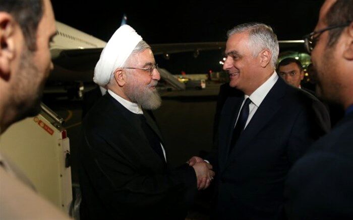 رئیس جمهوری وارد ارمنستان شد