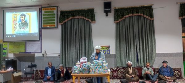 حضور ۷٠ دانش‌آموز  معتکف در مسجد امام رضا(ع)، رضا آباد شرقی شیروان