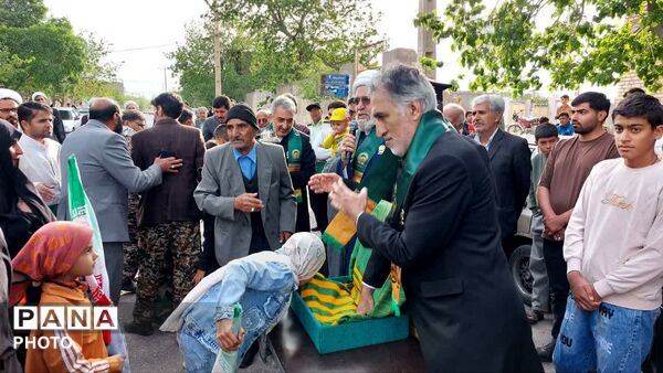 حضور خادمان حرم امام رضا (ع) در روستای آبنیه