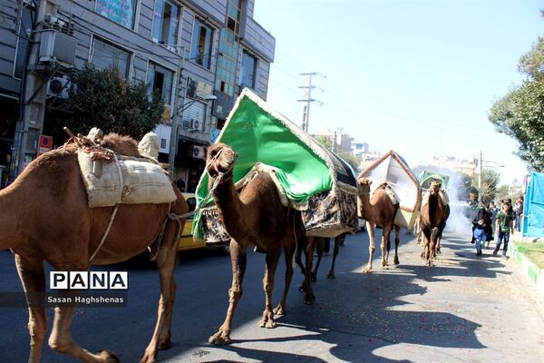 حرکت نمادین کاروان اسرای کربلای حسینی در اسلامشهر
