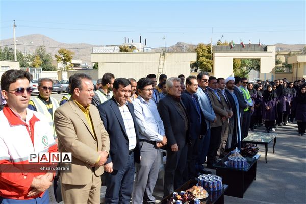 مراسم هفته ایمنی در برابر زلزله و بلایای طبیعی در پاسارگاد